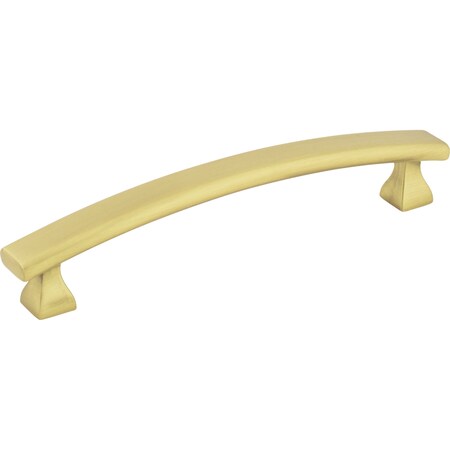 Elements 128 mm Center-to-Center Brushed Gold Square Hadly Cabinet Pull 449-128BG